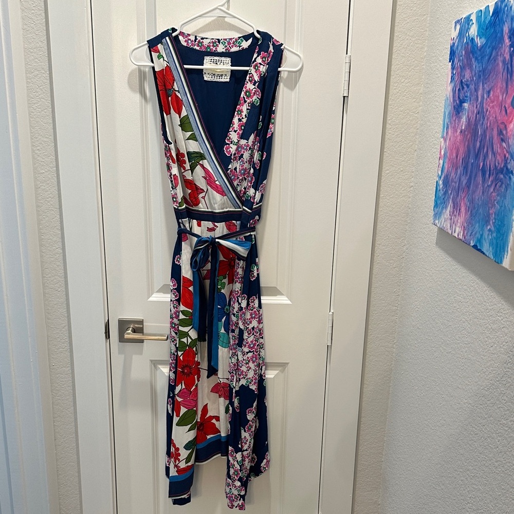 Anthropologie Maeve Multicolor Floral Maxi Dress